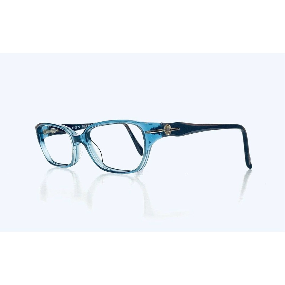 Leon Max Teal Blue Rectangular Frame Glasses - image 1